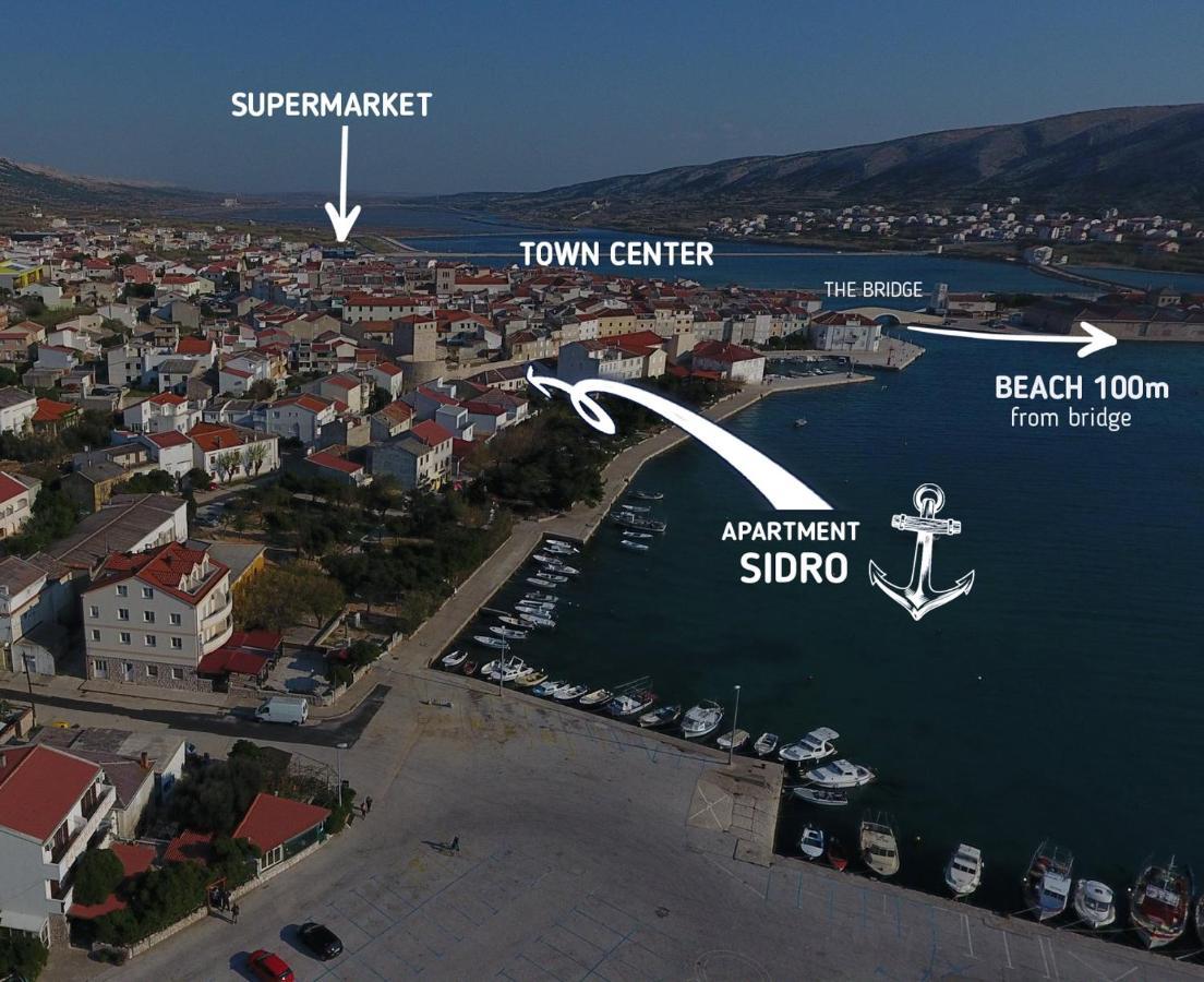 Apartment Sidro Pag Town Eksteriør bilde
